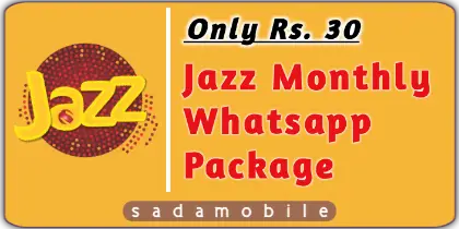 Jazz Monthly Whatsapp Packages