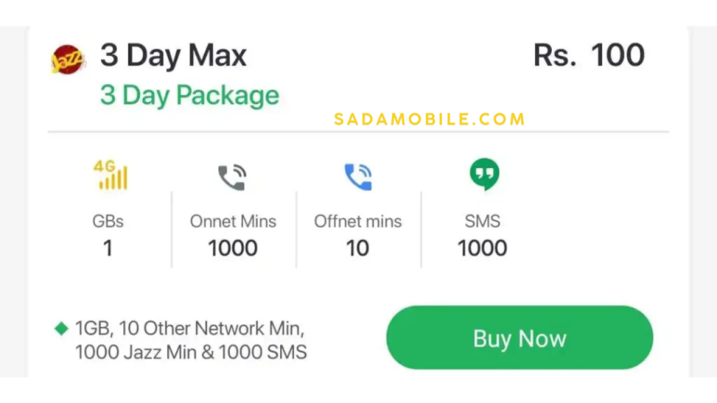 Jazz 3 Day Internet Package – Updated Code, Price, MB Details & Easy Activation Guide