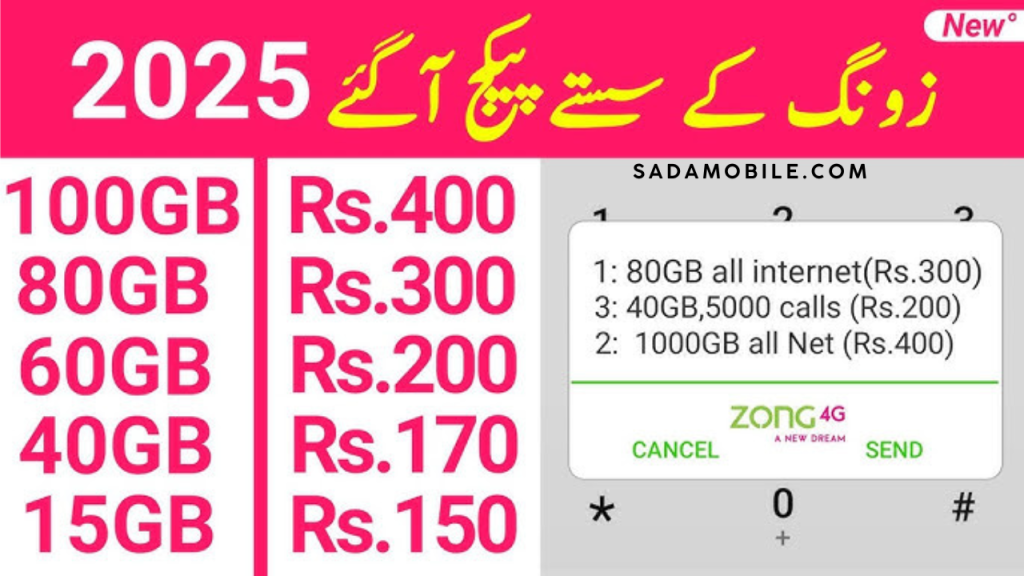 Zong Internet Packages for 4G Users – Latest Prices, MBs & Subscription Codes